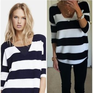 Navy Blue & White Sweater